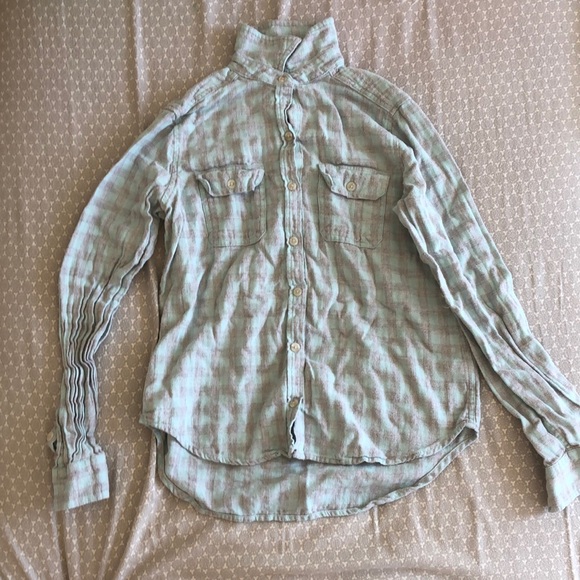 Light blue and gray flannel - Picture 1 of 4